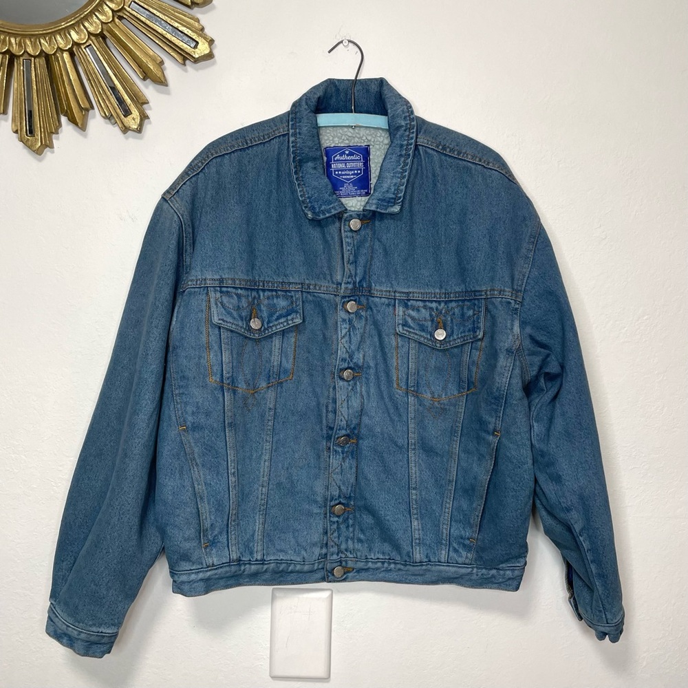 Authentic National Outfitters Vintage Sherpa Denim Jacket
